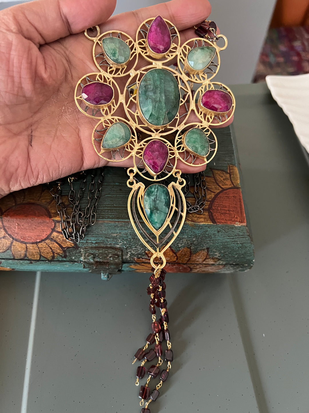 Statement Natural Sapphire Pendant Necklace - Elevate Your Elegance