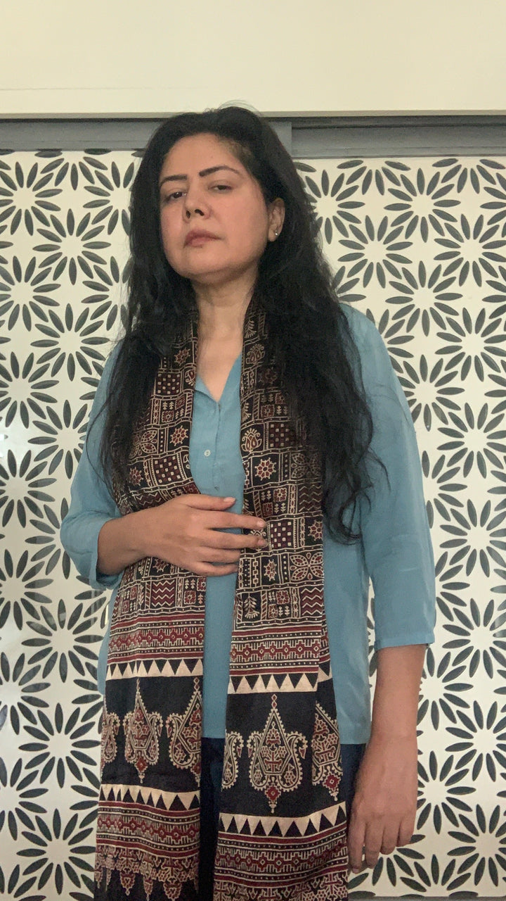 Shivka Designed Gajji Silk Stole