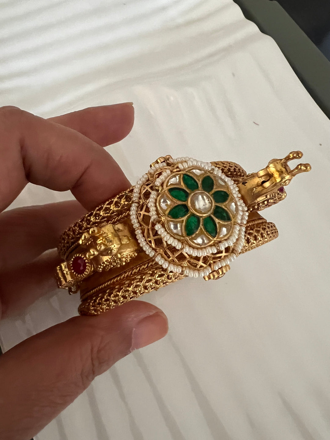 Vintage Twin Peacock Kada - Unparalleled Quality and Style