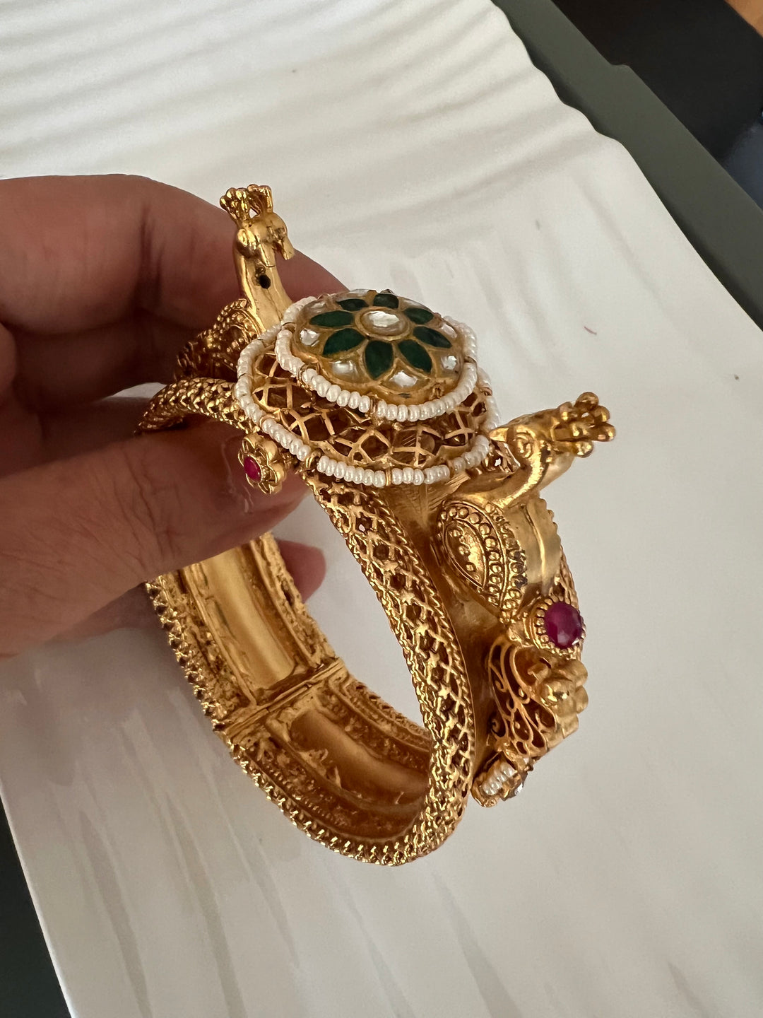 Vintage Twin Peacock Kada - Unparalleled Quality and Style