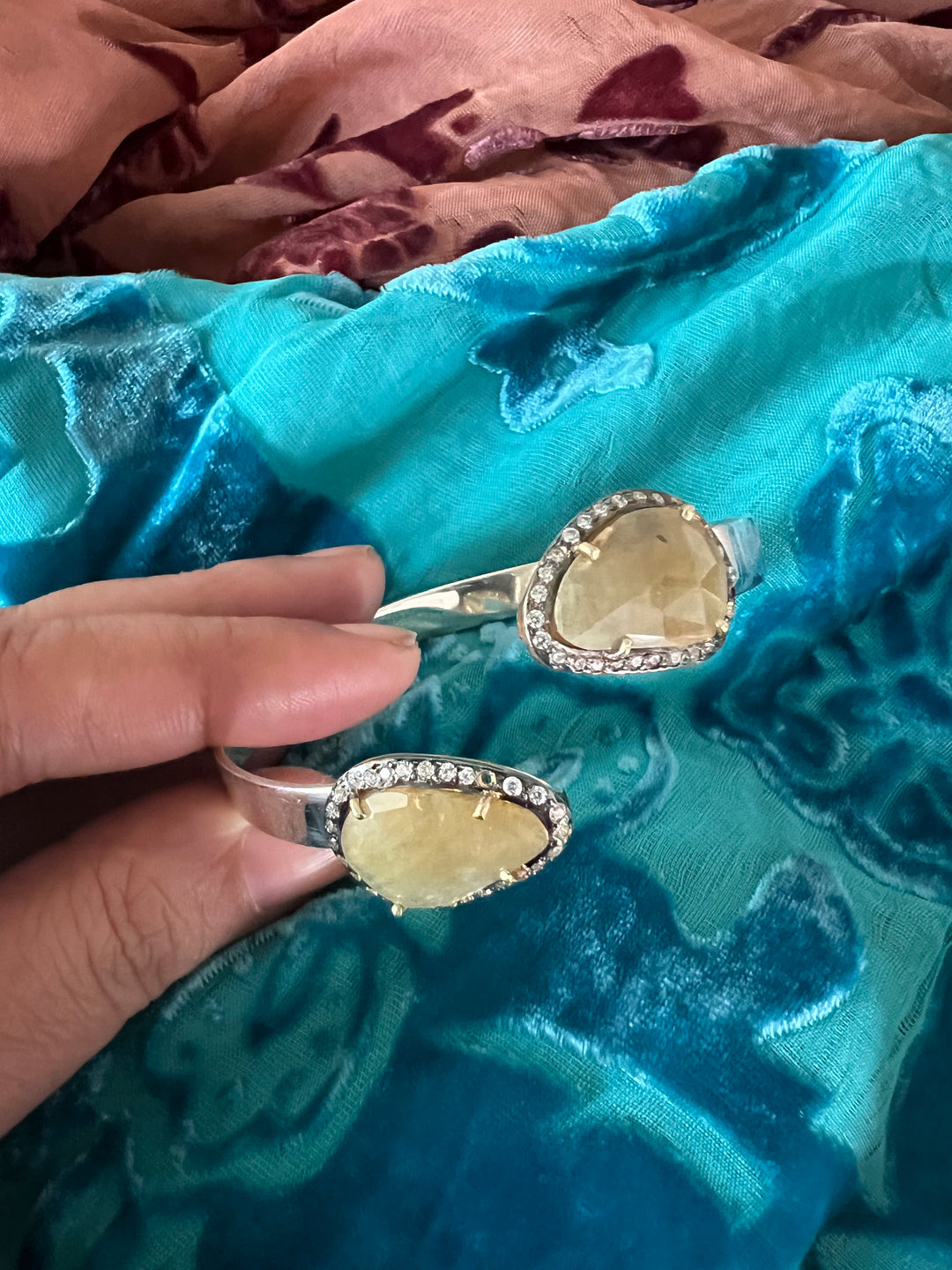 Exquisite 925 Silver Sapphire Open Cuff Bracelet - Unparalleled Quality and Style