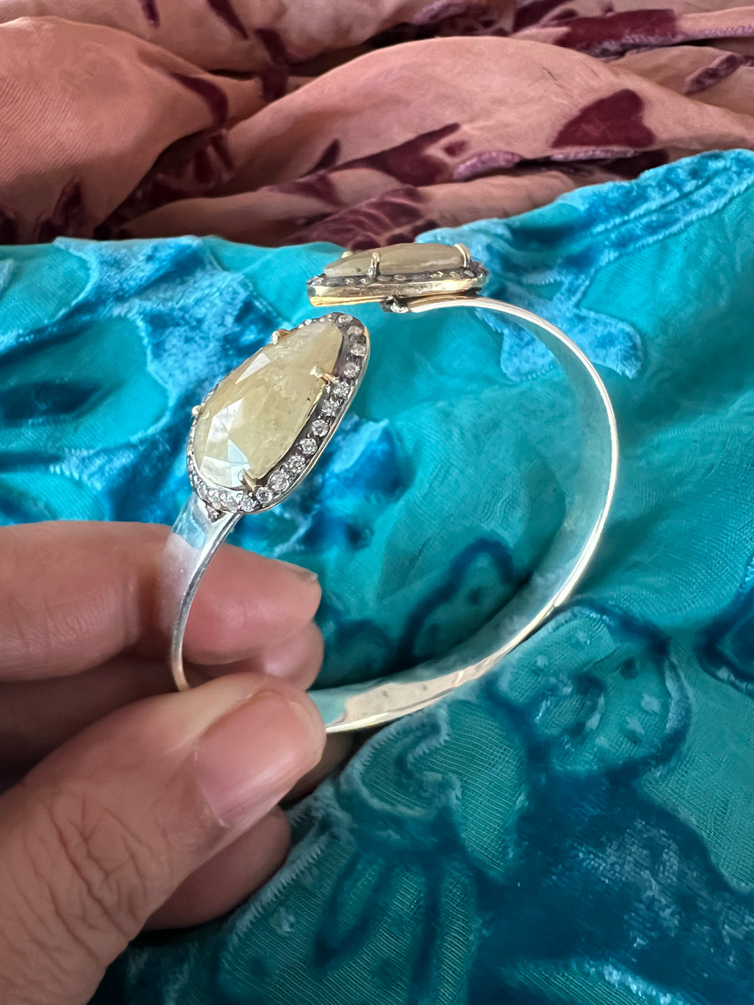 Exquisite 925 Silver Sapphire Open Cuff Bracelet - Unparalleled Quality and Style