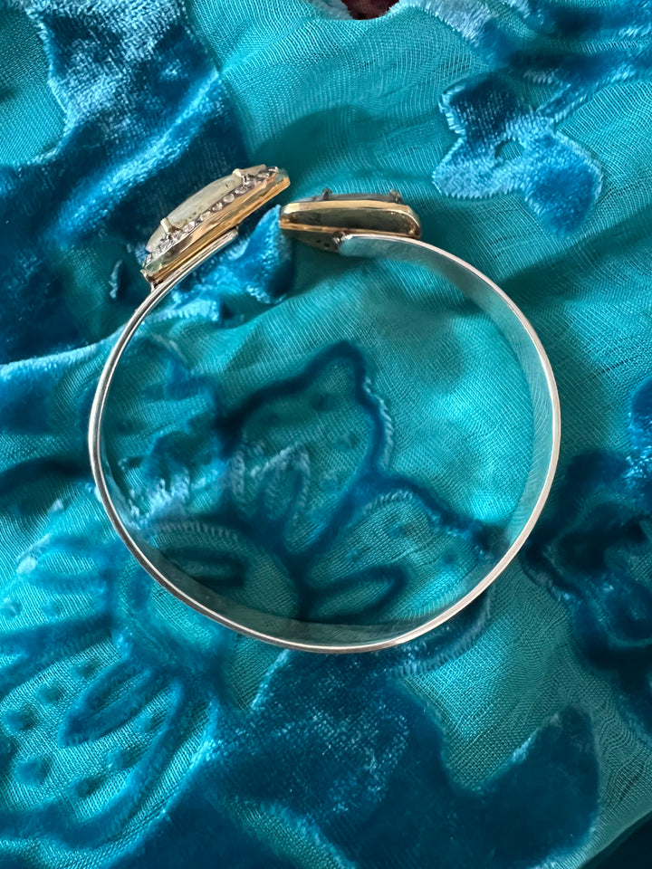 Exquisite 925 Silver Sapphire Open Cuff Bracelet - Unparalleled Quality and Style