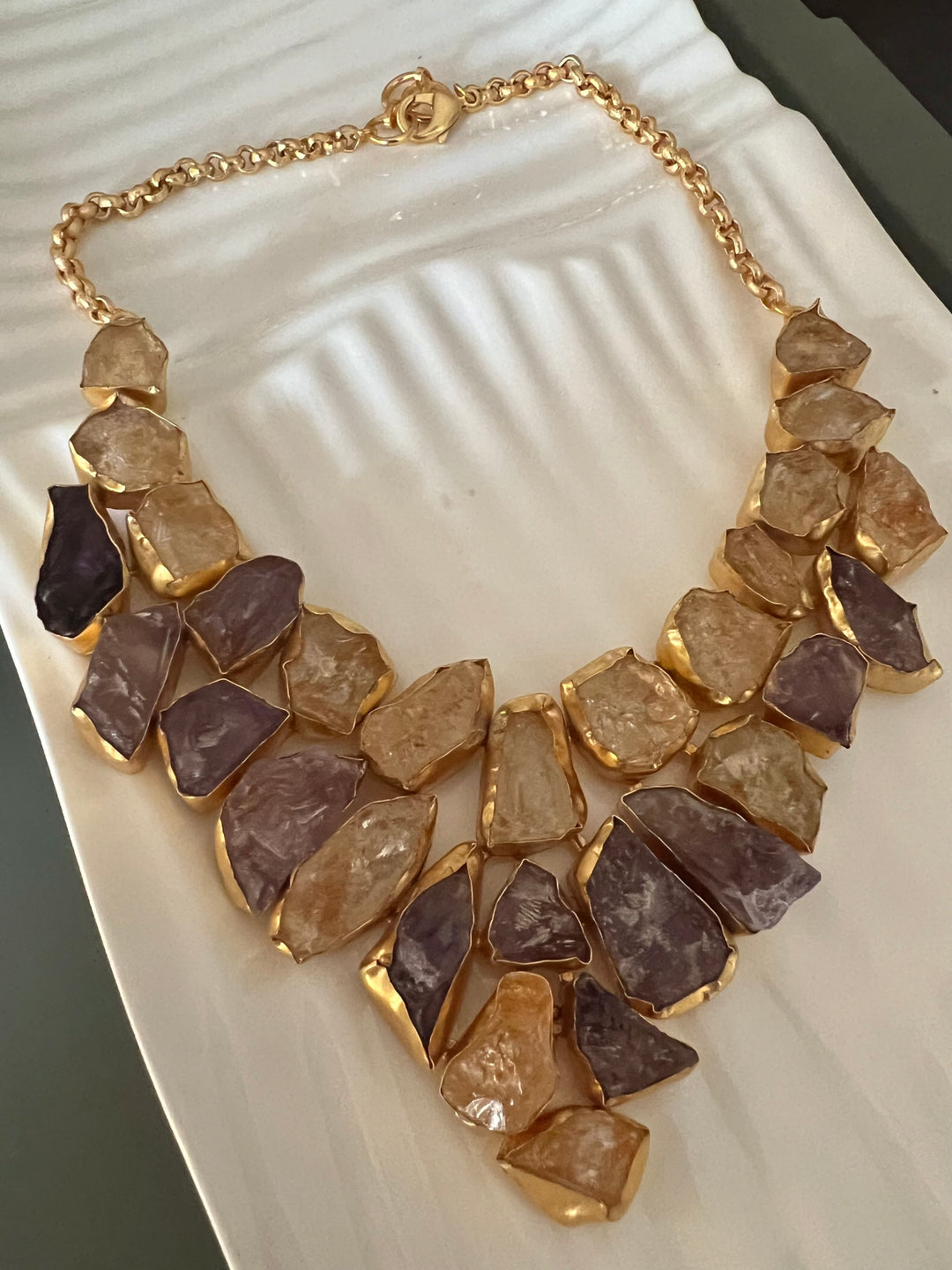 Statement Natural Stones Handmade Necklace - Elevate Your Elegance