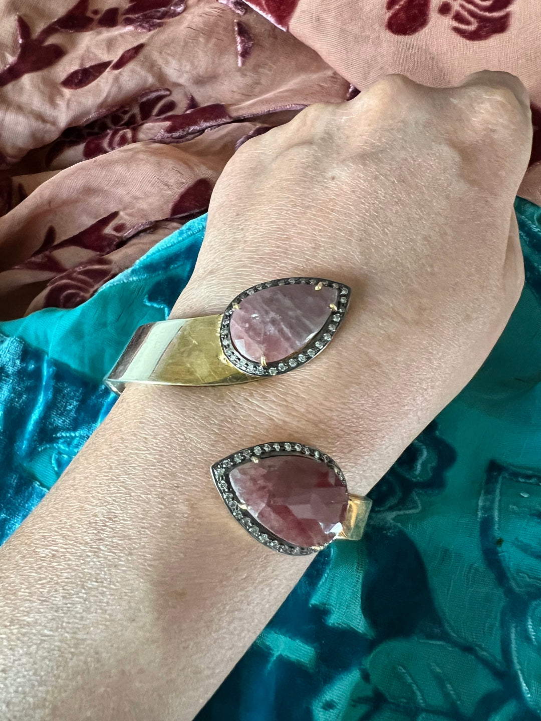 Exquisite 925 Silver Sapphire Open Cuff Bracelet - Unparalleled Quality and Style