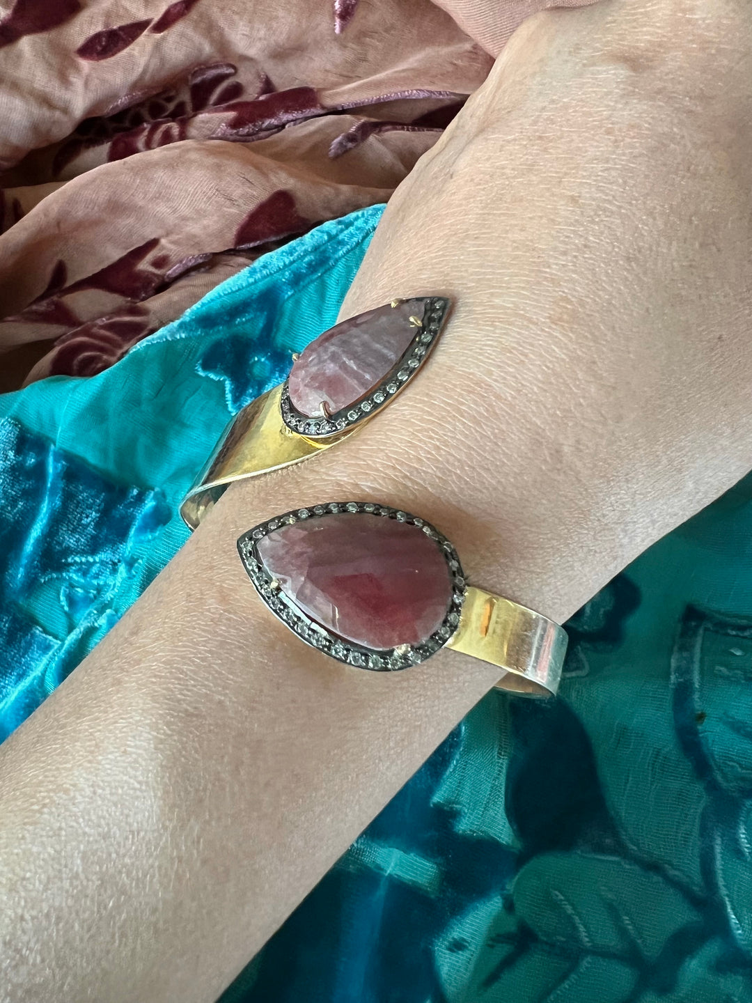 Exquisite 925 Silver Sapphire Open Cuff Bracelet - Unparalleled Quality and Style