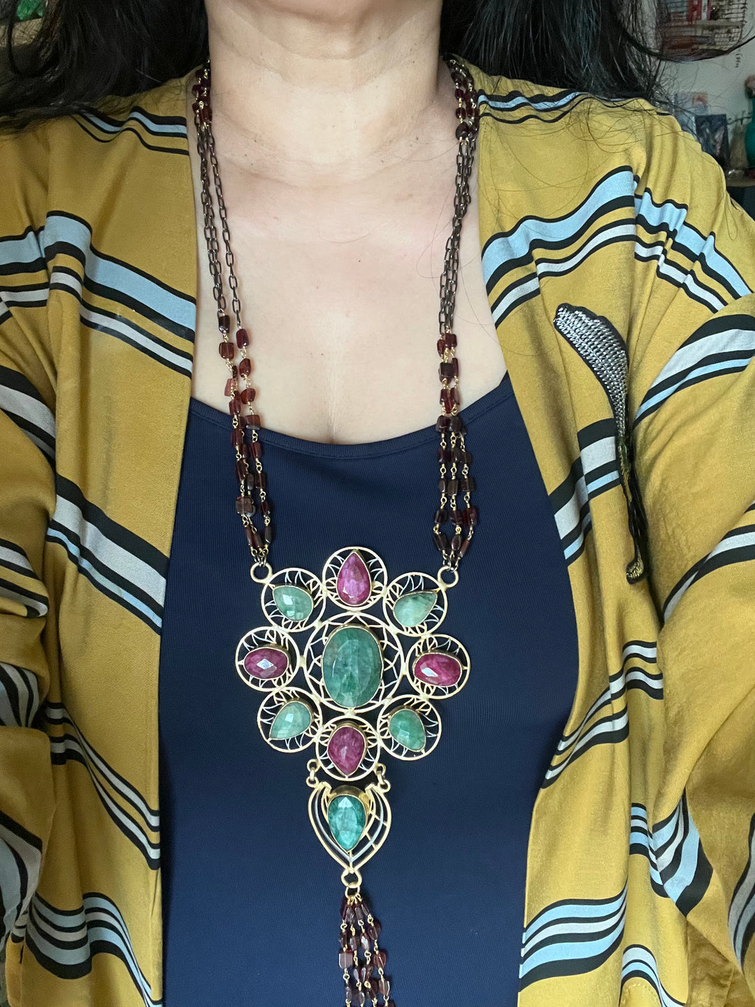 Statement Natural Sapphire Pendant Necklace - Elevate Your Elegance