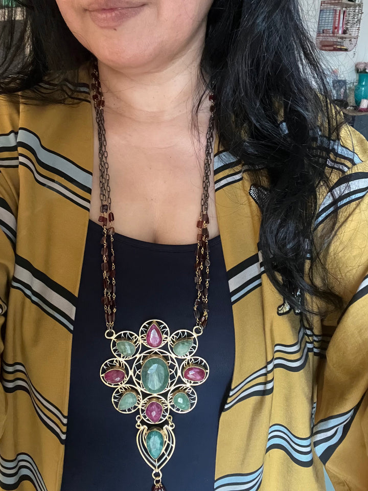 Statement Natural Sapphire Pendant Necklace - Elevate Your Elegance