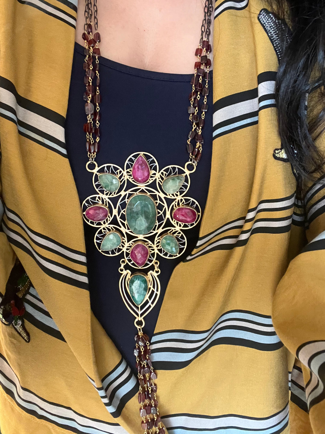 Statement Natural Sapphire Pendant Necklace - Elevate Your Elegance