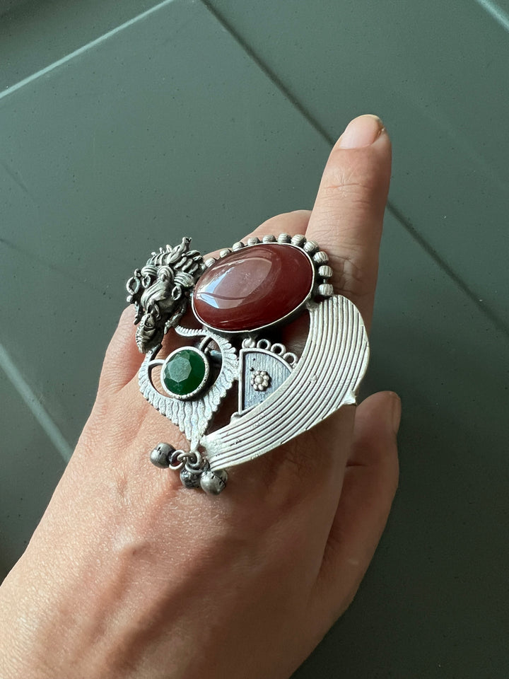 One-of-a-Kind Designer Fusion Ring - Premium Brass