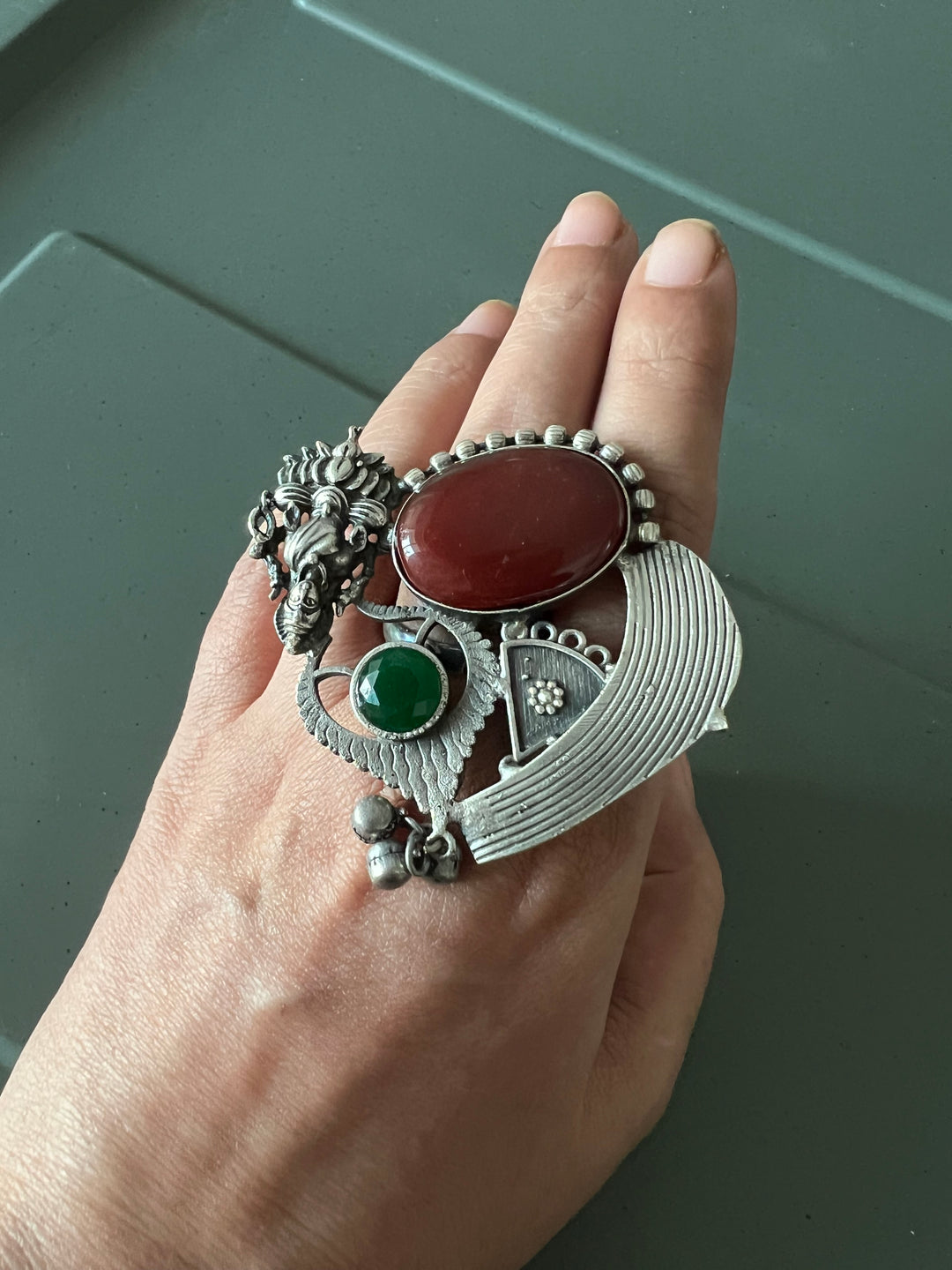 One-of-a-Kind Designer Fusion Ring - Premium Brass