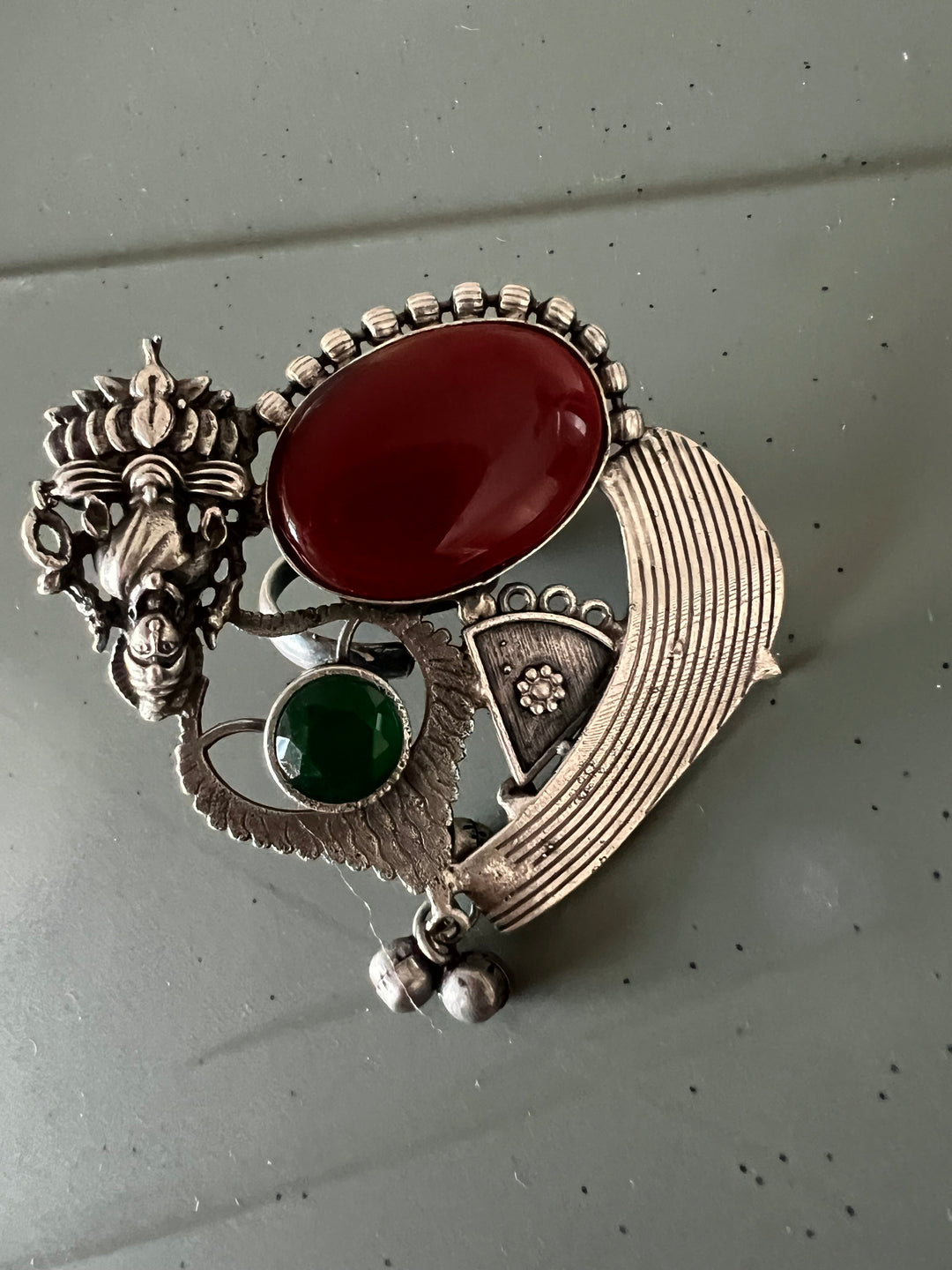 One-of-a-Kind Designer Fusion Ring - Premium Brass