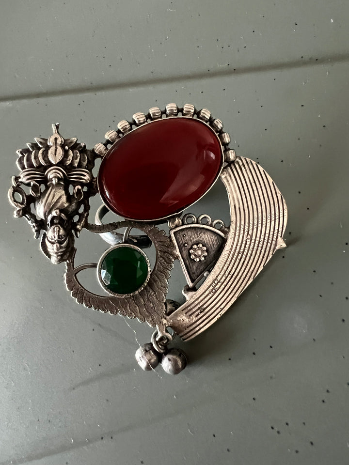 One-of-a-Kind Designer Fusion Ring - Premium Brass