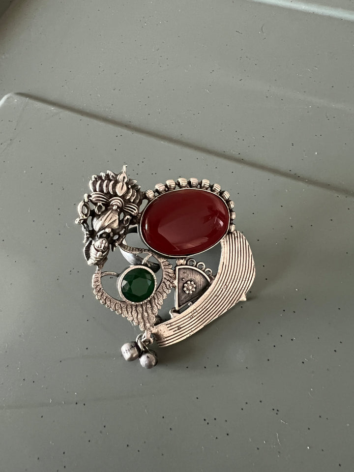 One-of-a-Kind Designer Fusion Ring - Premium Brass