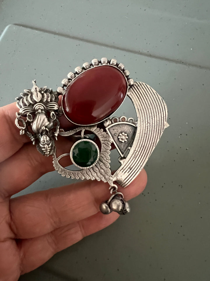 One-of-a-Kind Designer Fusion Ring - Premium Brass