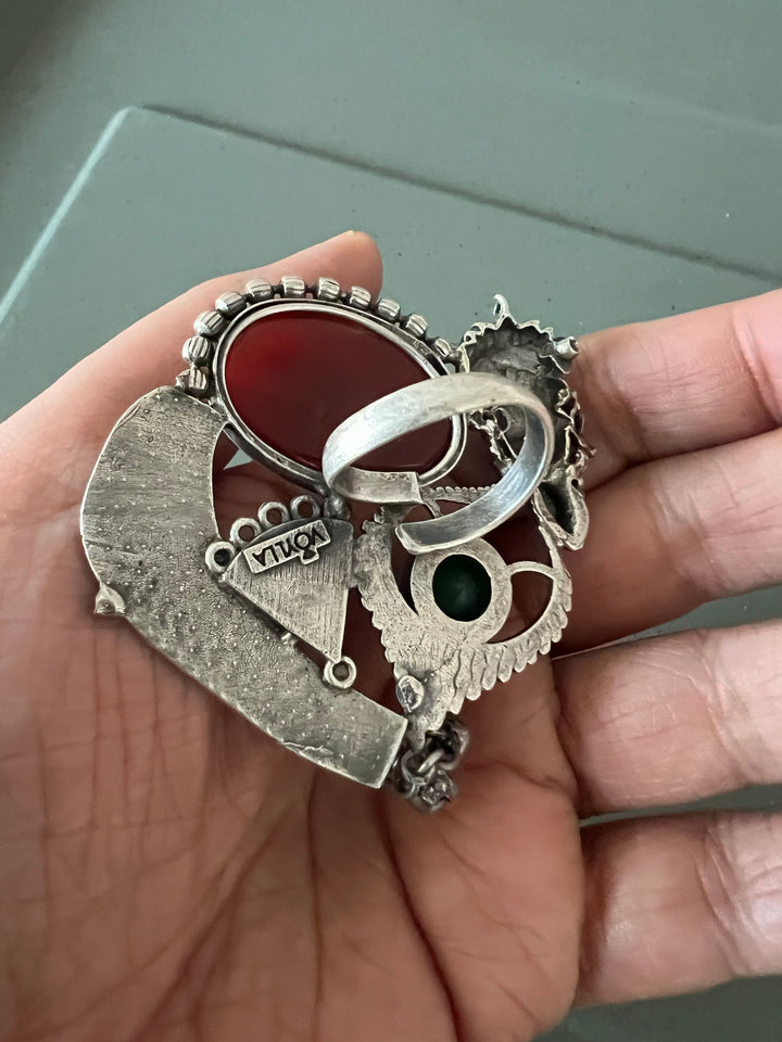 One-of-a-Kind Designer Fusion Ring - Premium Brass