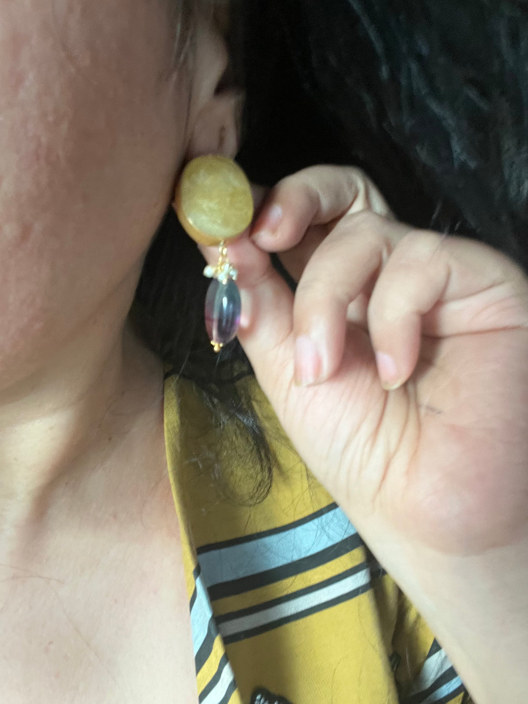 Fluorite Drop Natural Sapphire Studs - Premium Quality, Exquisite Craftsmanship