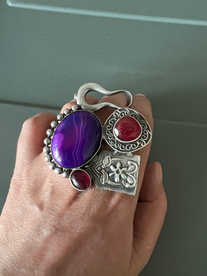 One-of-a-Kind Designer Fusion Ring - Premium Brass