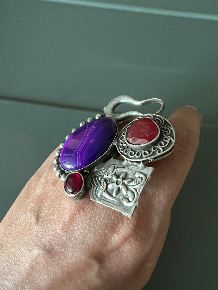 One-of-a-Kind Designer Fusion Ring - Premium Brass