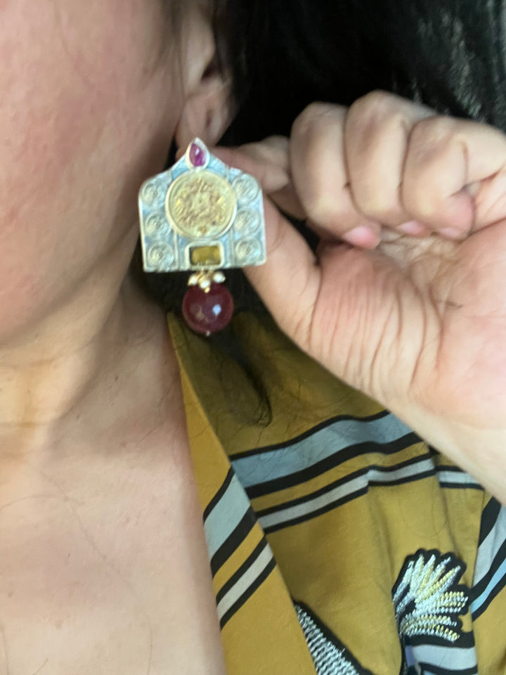 Natural Stone Drop Vintage Earrings - Premium Quality, Exquisite Craftsmanship