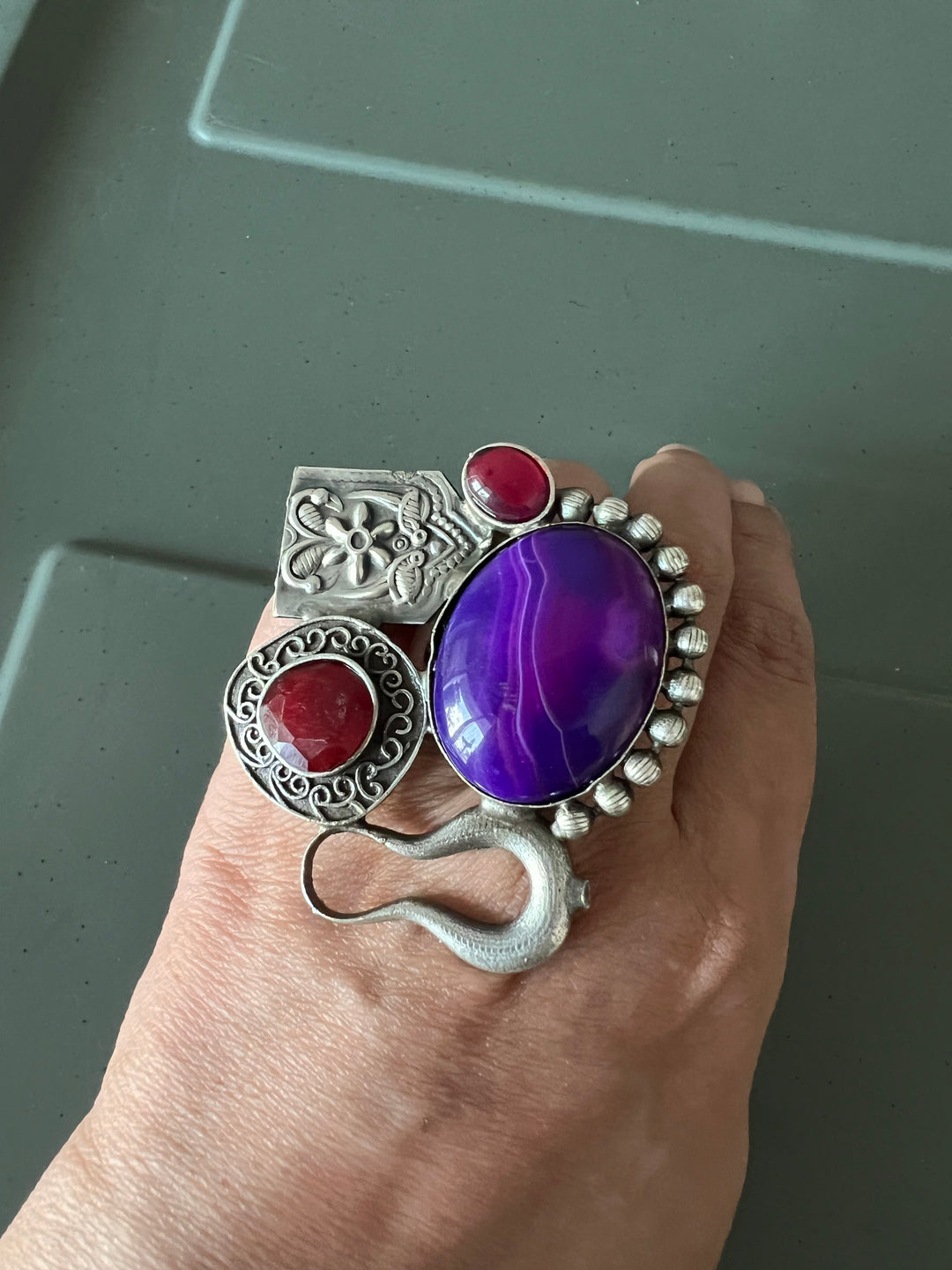 One-of-a-Kind Designer Fusion Ring - Premium Brass