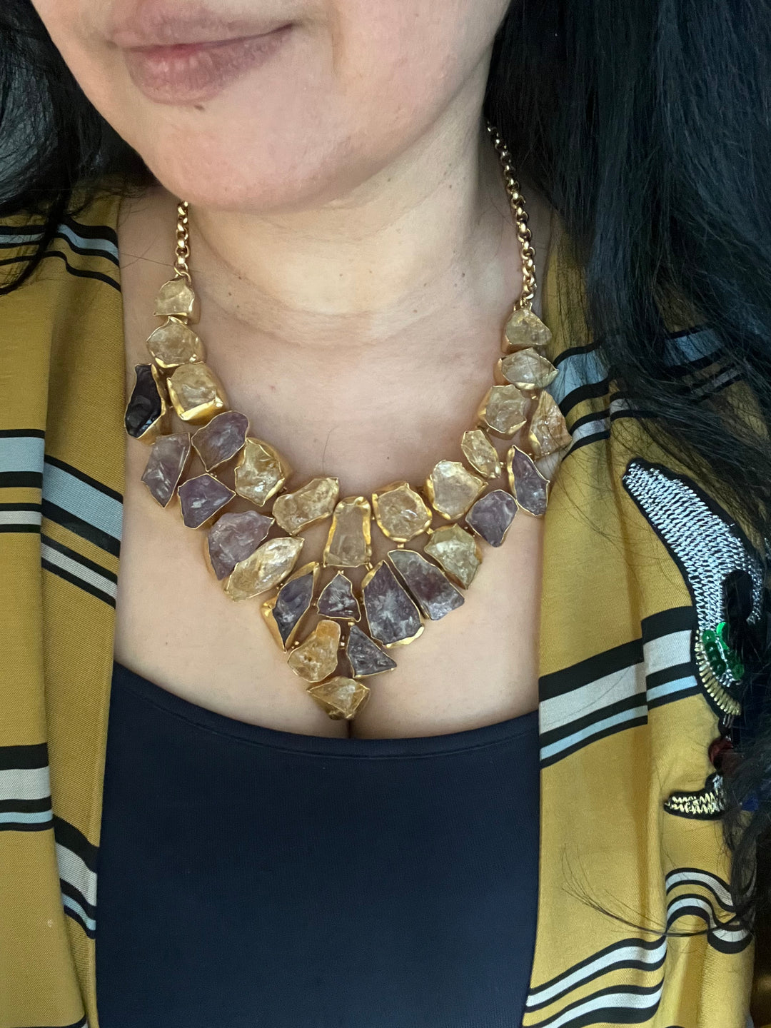 Statement Natural Stones Handmade Necklace - Elevate Your Elegance