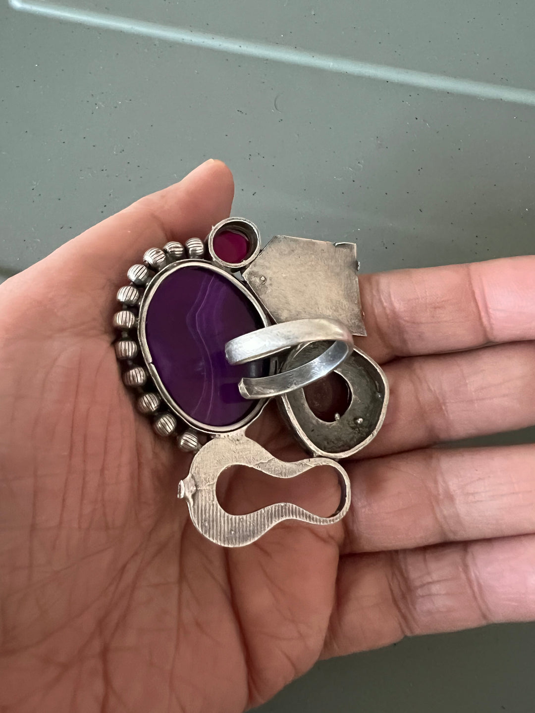 One-of-a-Kind Designer Fusion Ring - Premium Brass