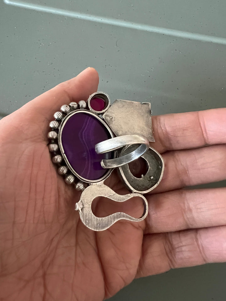 One-of-a-Kind Designer Fusion Ring - Premium Brass