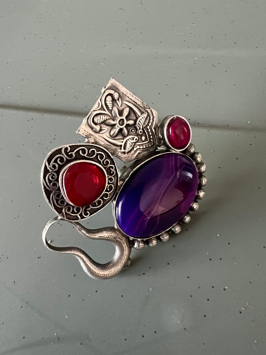 One-of-a-Kind Designer Fusion Ring - Premium Brass