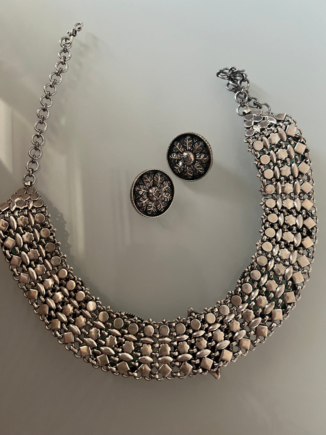Doublet Stone 925 Silver necklace set
