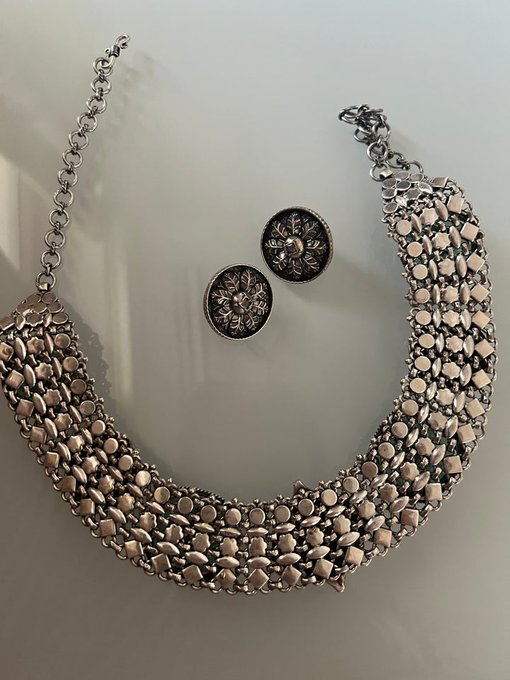 Doublet Stone 925 Silver necklace set