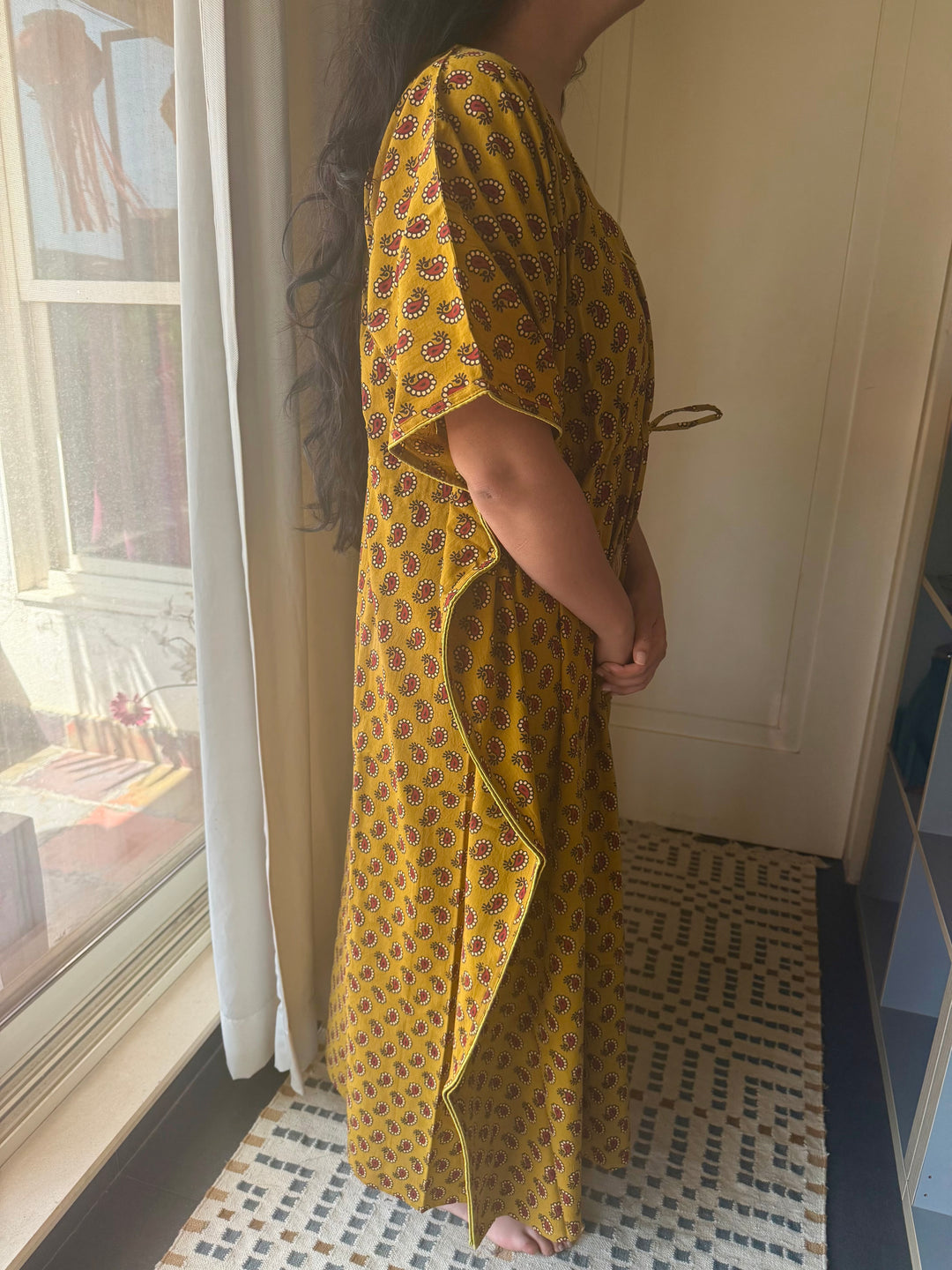 100% Cotton Kaftan: Indian Print Loungewear