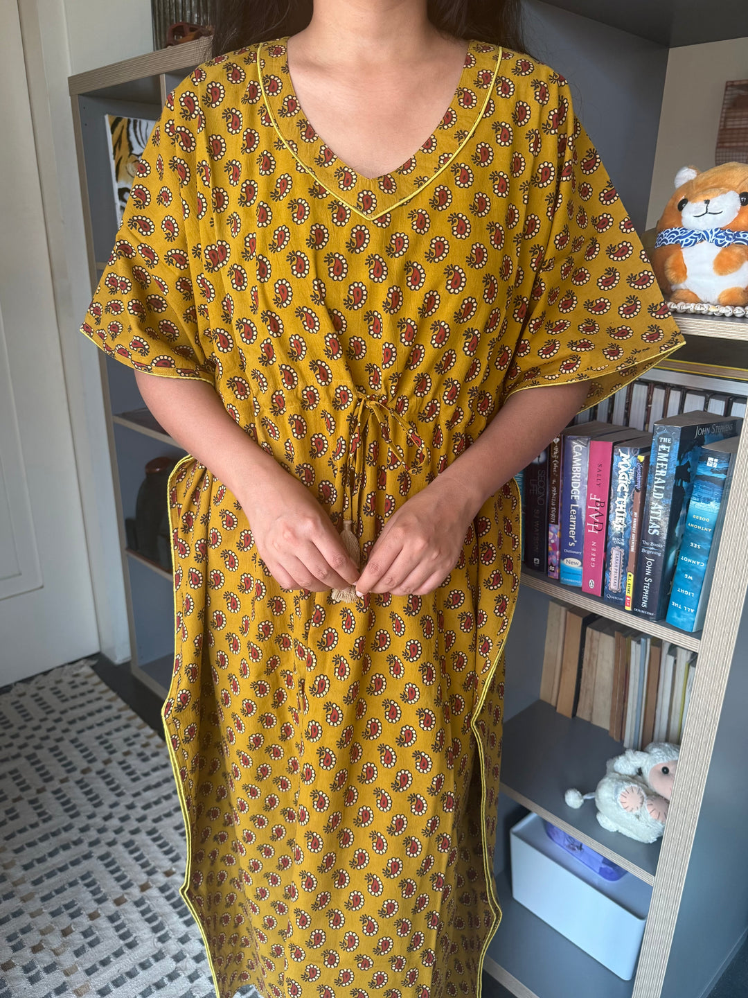 100 cotton kaftan dress Aruba Voile Kaftan XS/S / Blue Marigold