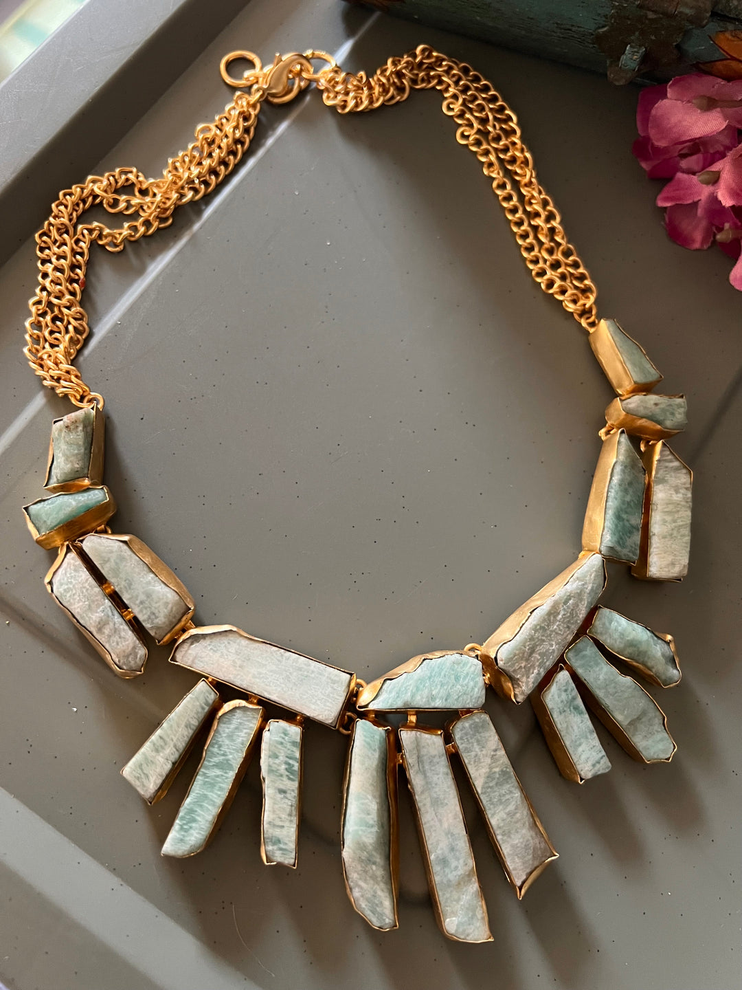 Statement Natural Stones Handmade Necklace - Elevate Your Elegance