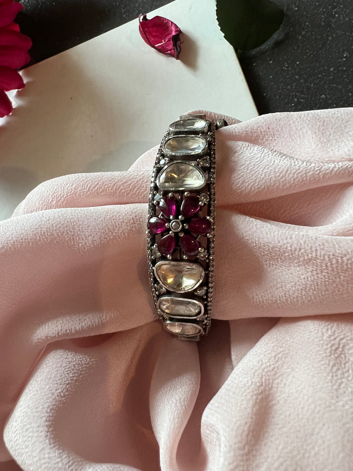 Polki Stone Bracelet - 925 Silver