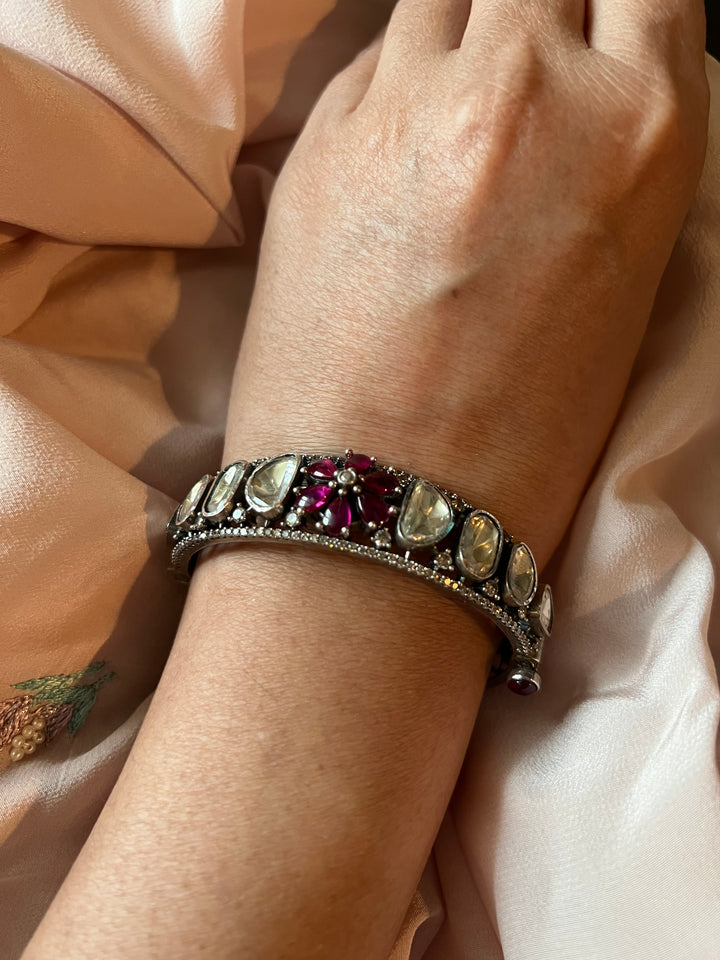 Polki Stone Bracelet - 925 Silver