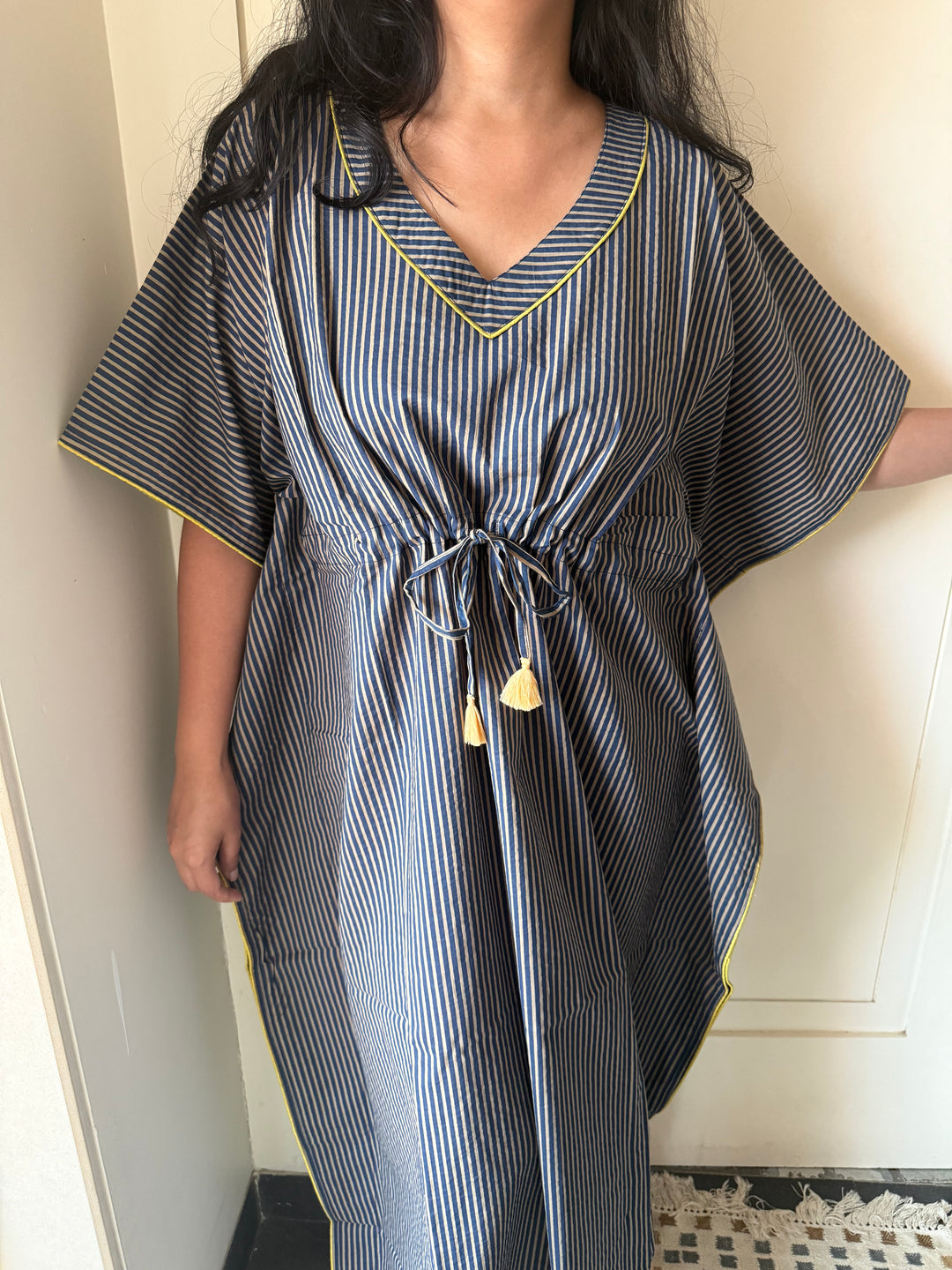 100% Cotton Kaftan: Indian Print Loungewear