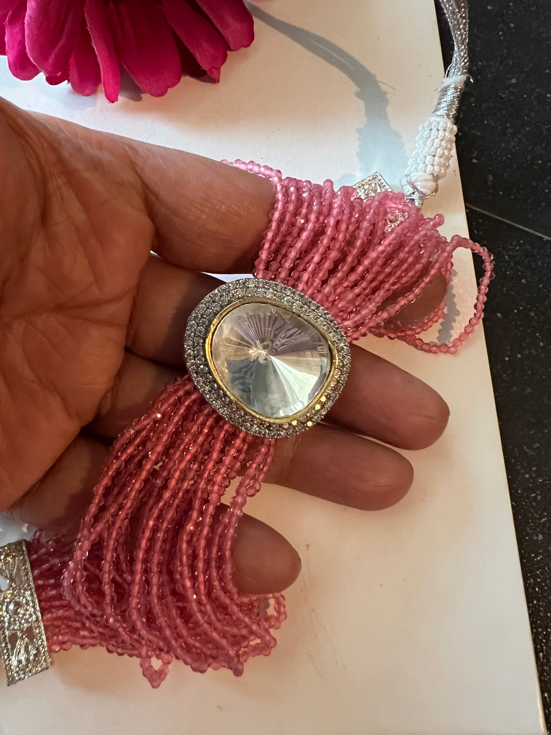 Minimalist Victorian Kundan Choker with Studs