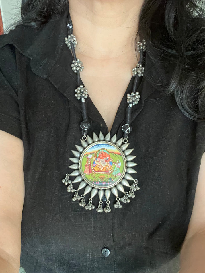 Statement Tribal Handpainted Necklace