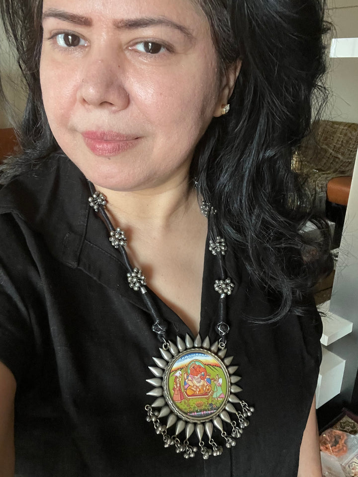 Statement Tribal Handpainted Necklace