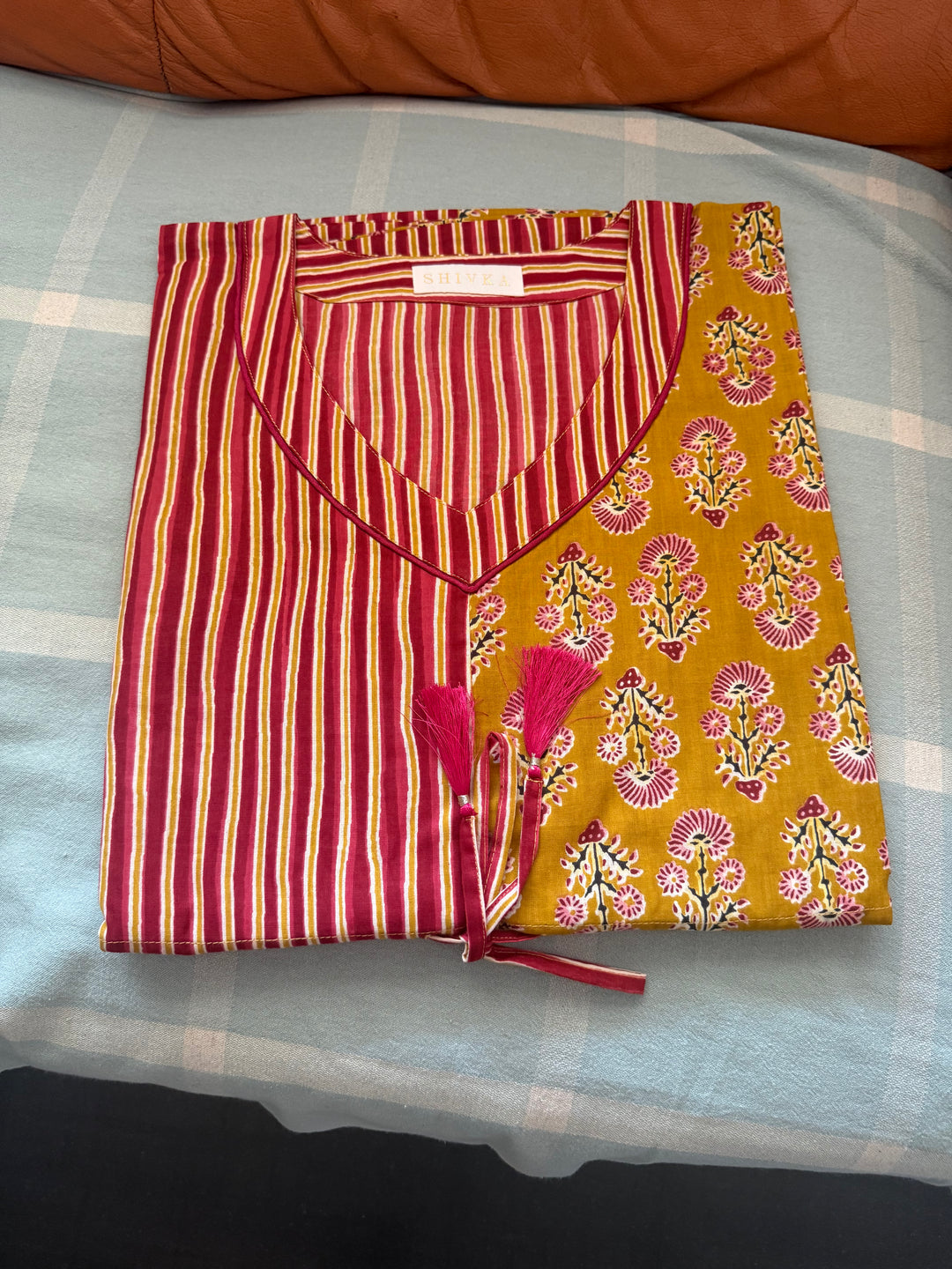 100% Cotton Kaftan: Indian Print Loungewear