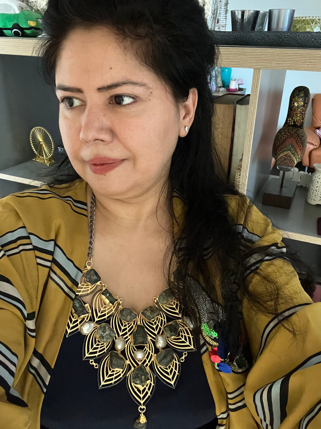 Statement Natural Raw Gemstones Handmade Necklace - Elevate Your Elegance