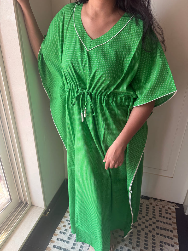 100% Cotton Kaftan: Indian Print Loungewear