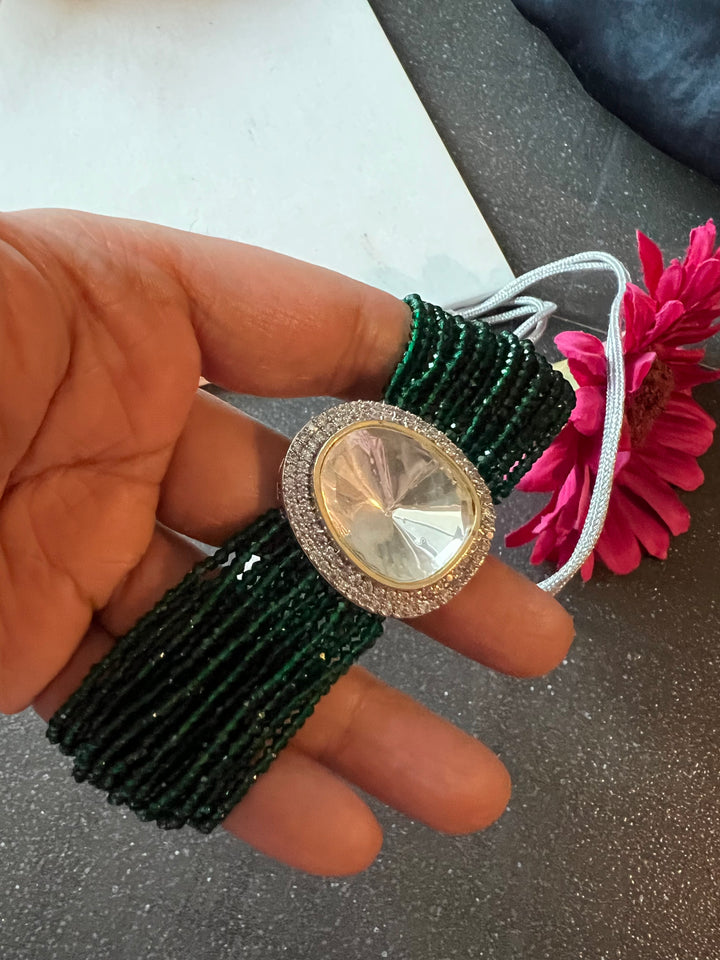 Minimalist Victorian Kundan Choker with Studs