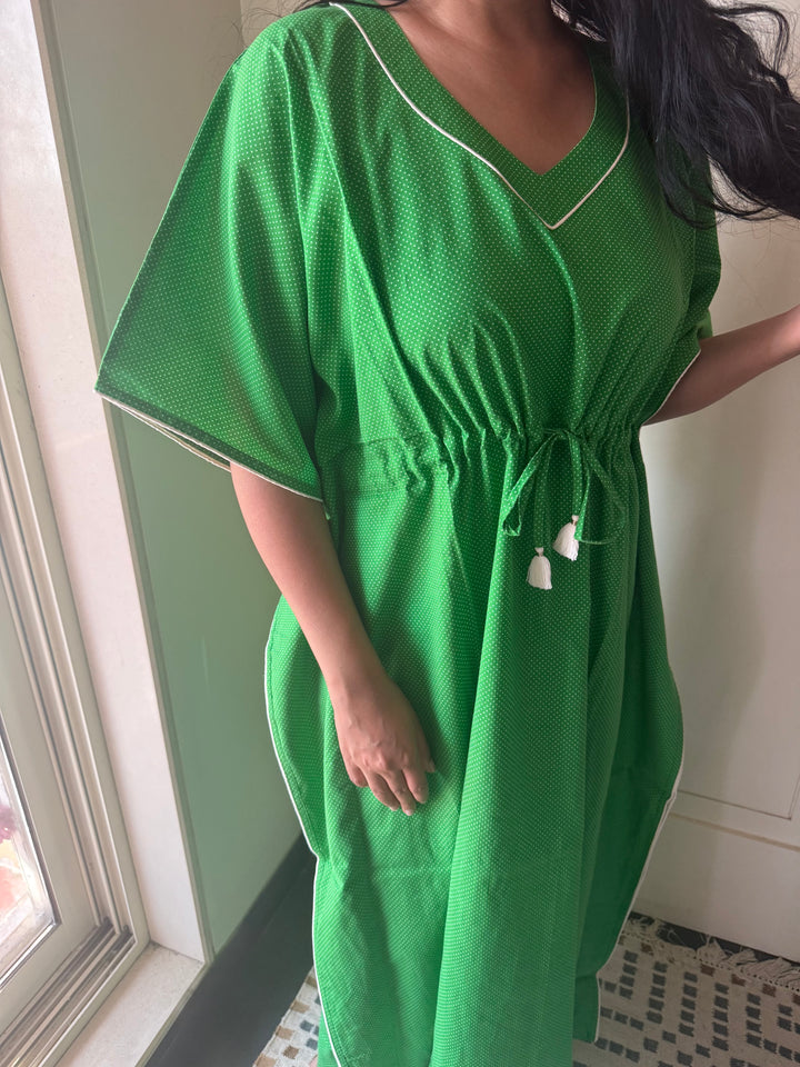 100% Cotton Kaftan: Indian Print Loungewear