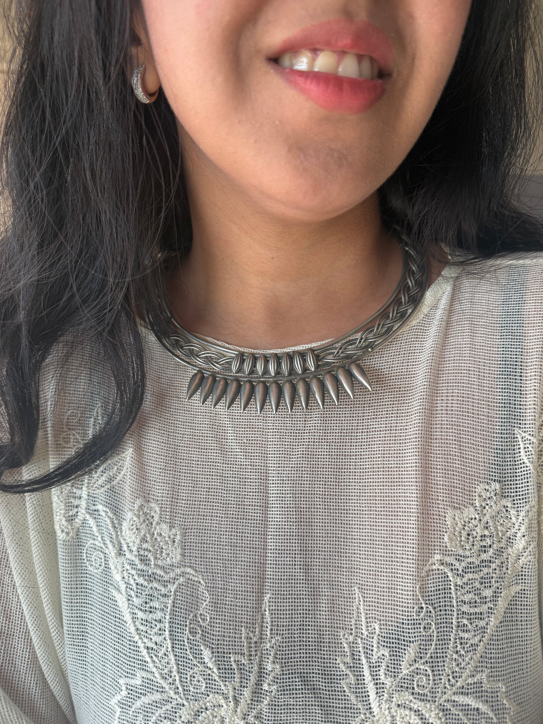 Handmade Tribal Hasli Necklace | Antique Polish Brass Statement Necklace