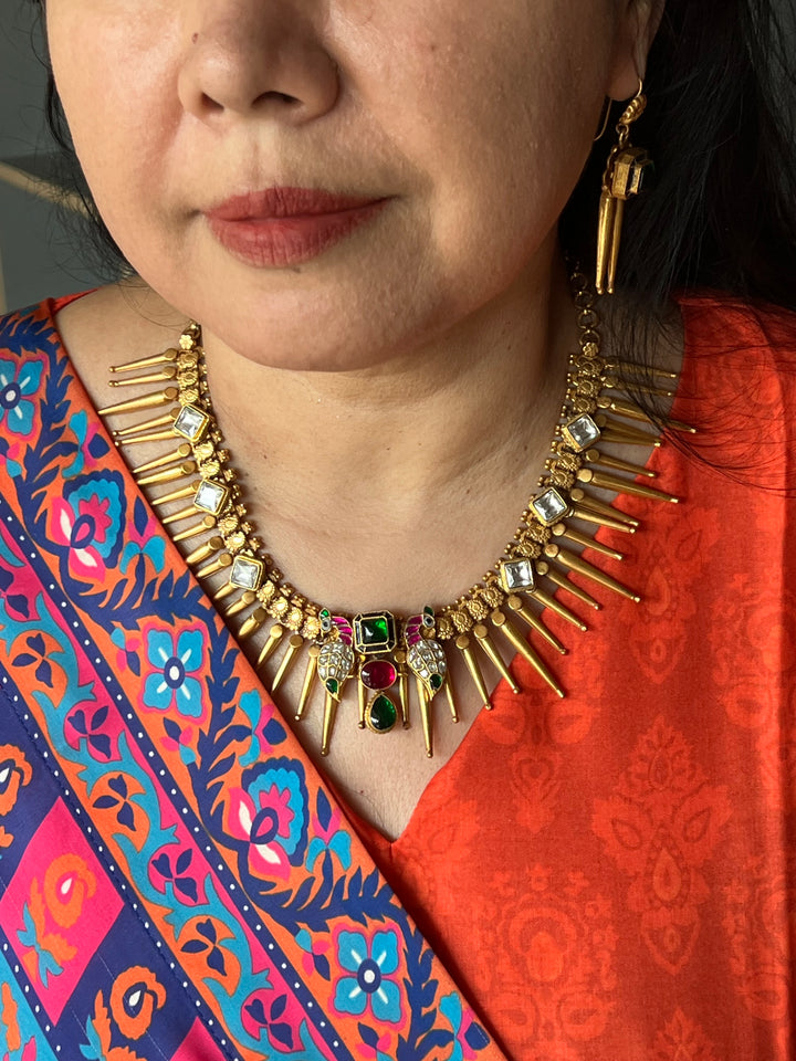 Elegant Jadau 925 Silver Necklace Set - Unmatched Quality and Style