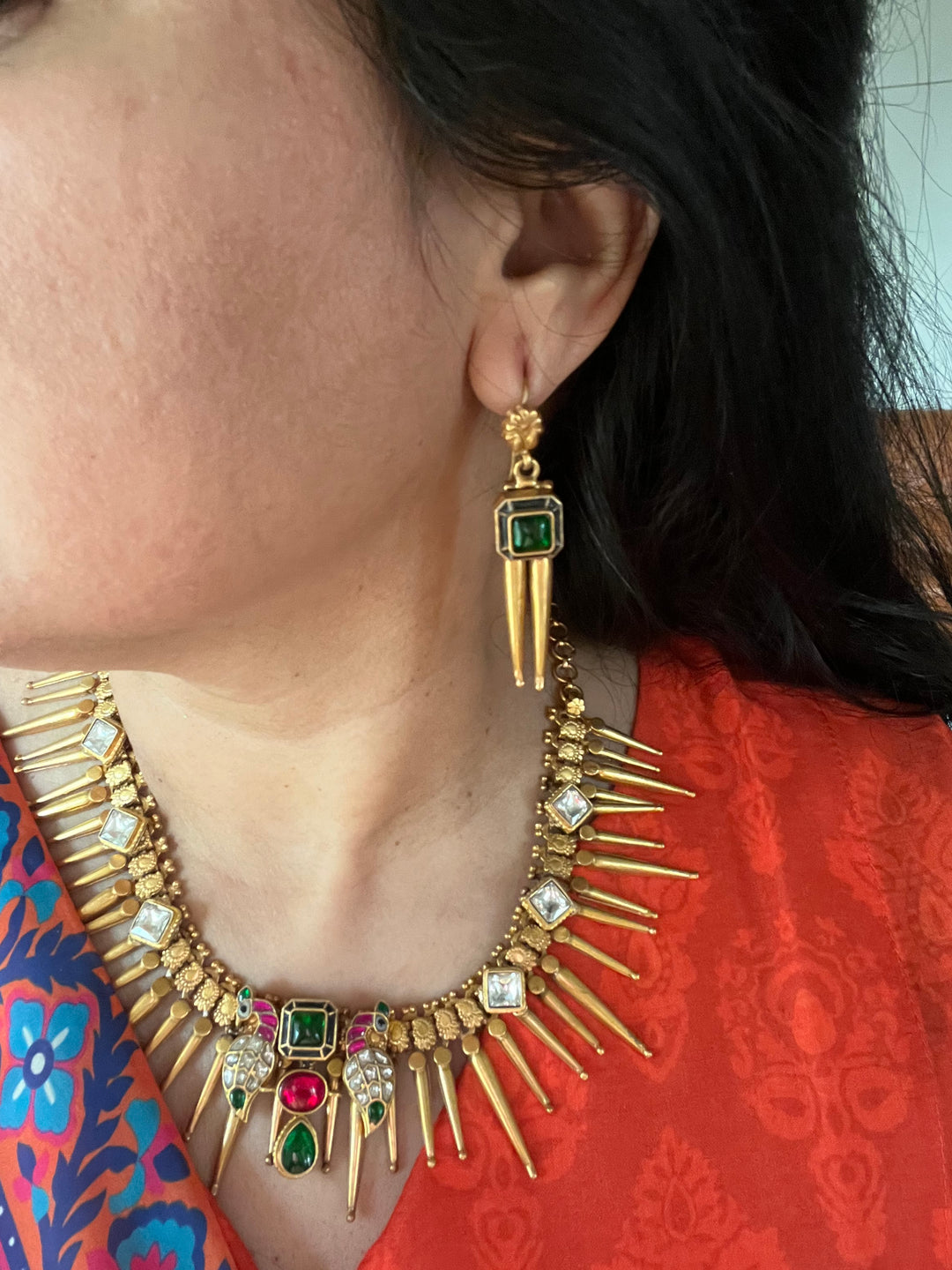 Elegant Jadau 925 Silver Necklace Set - Unmatched Quality and Style