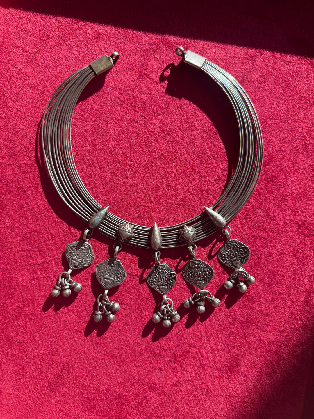 Handmade Tribal Hasli Necklace | Antique Polish Brass Statement Necklace