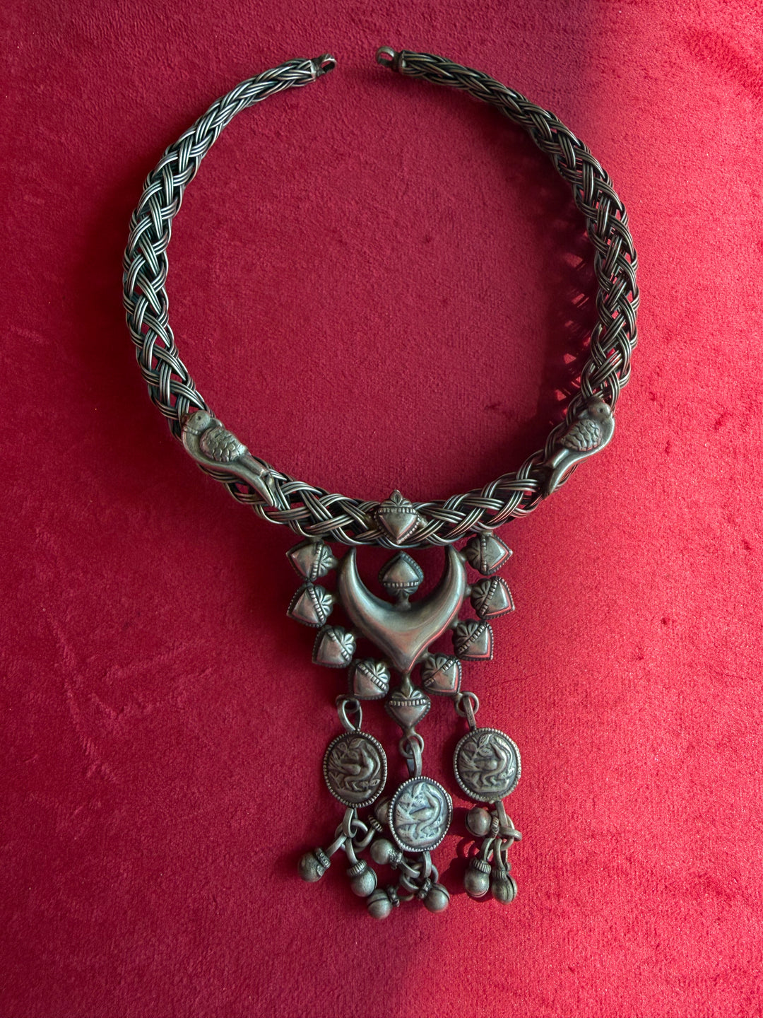 Handmade Tribal Hasli Necklace | Antique Polish Brass Statement Necklace